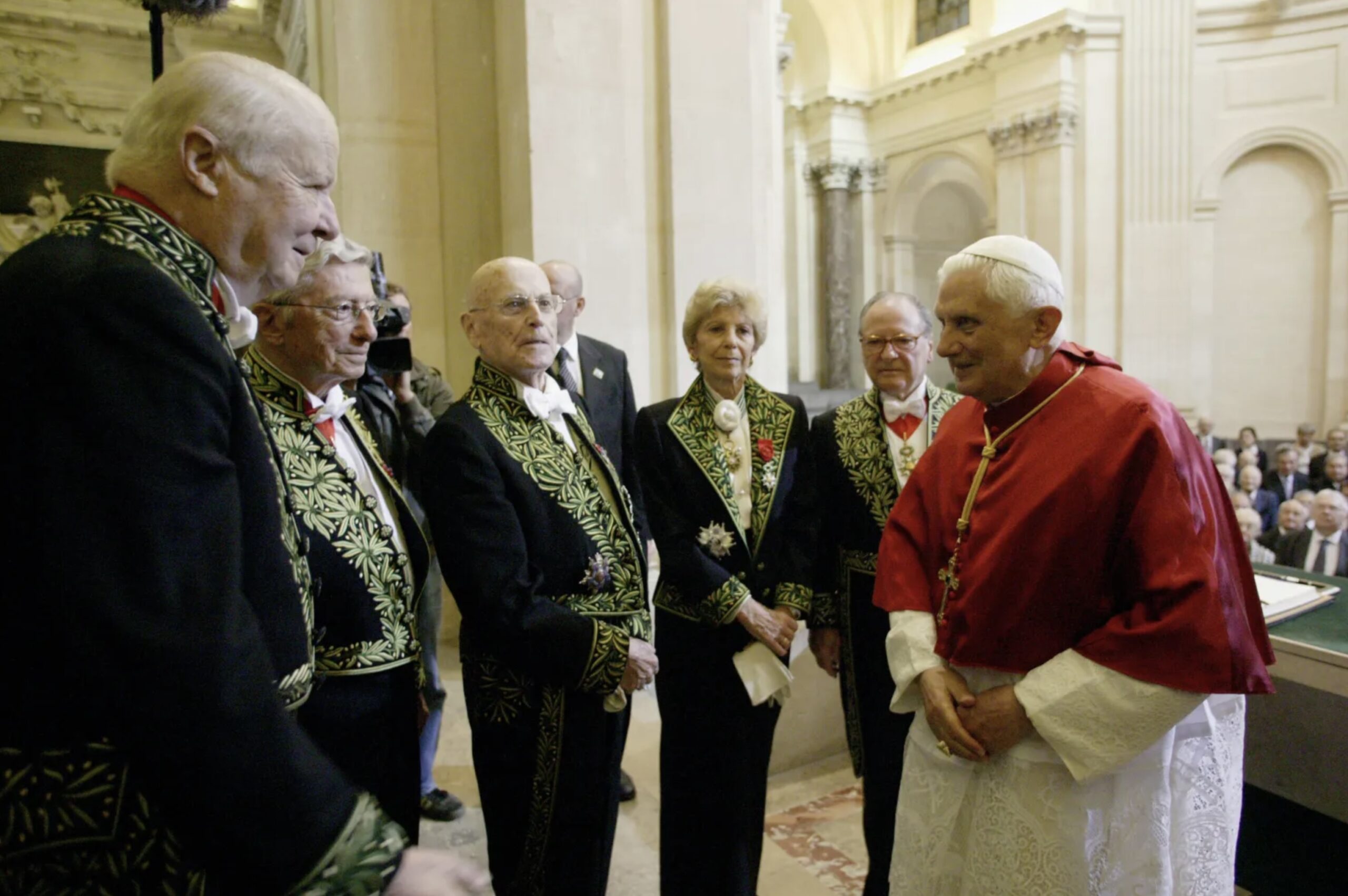 Visite du Pape Benoît XVI à l'Institut de France le 13 septembre 2008